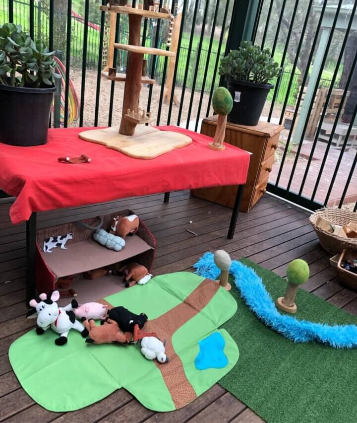 Undercover area soft toy activity