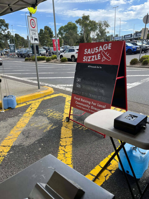 Bunnings Sausage Sizzle 2025 Signage